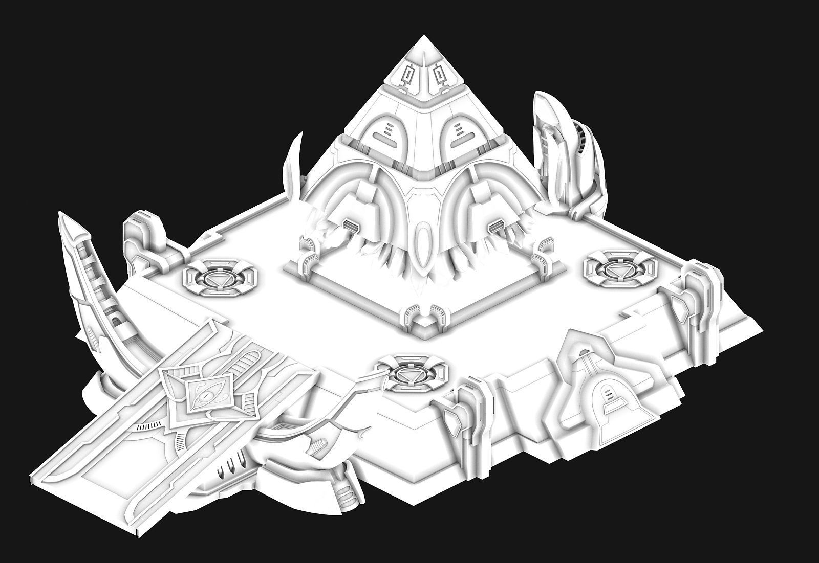 Heterogeneous - Architecture - Pyramid 02 3D model_5