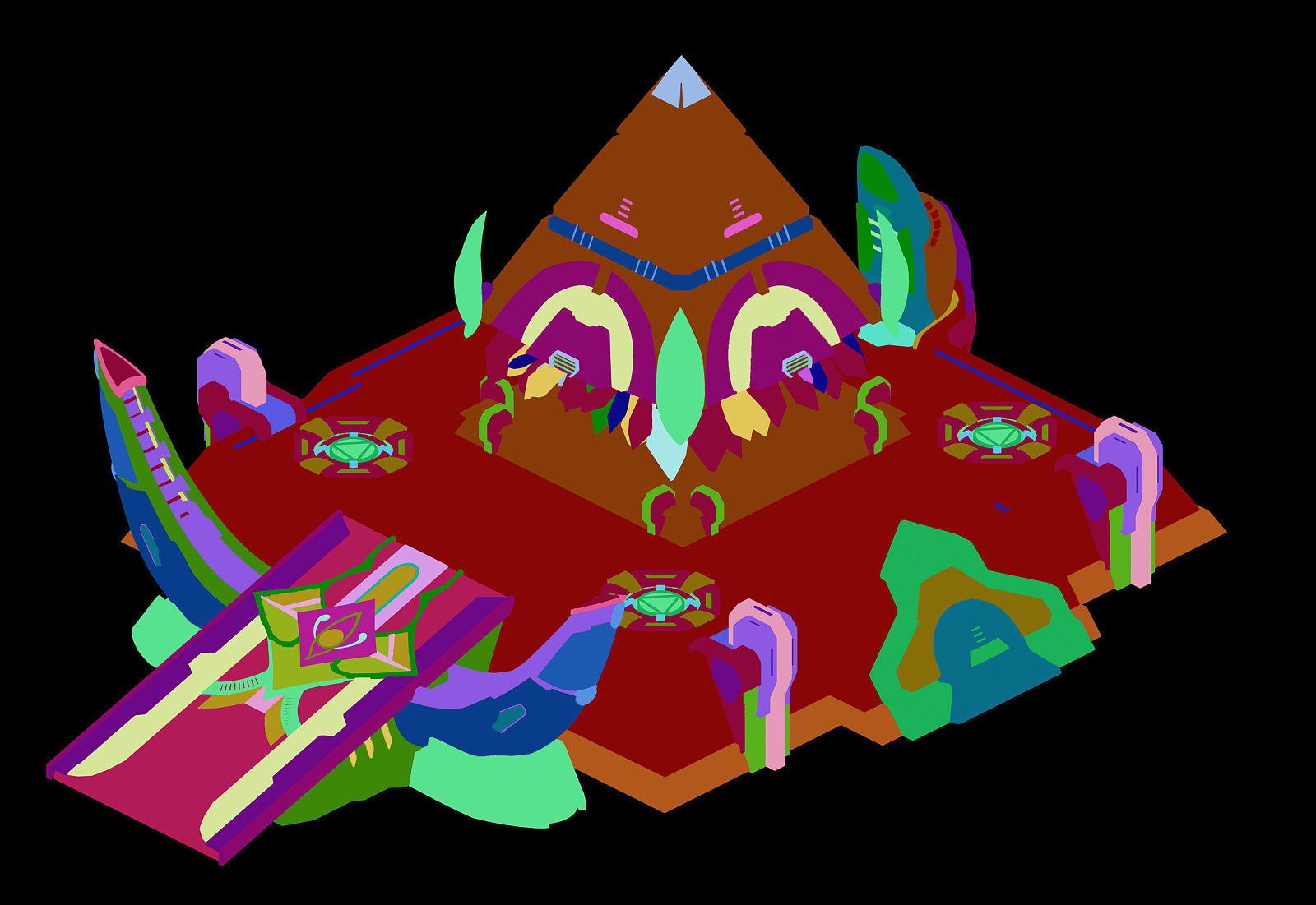 Heterogeneous - Architecture - Pyramid 02 3D model_4