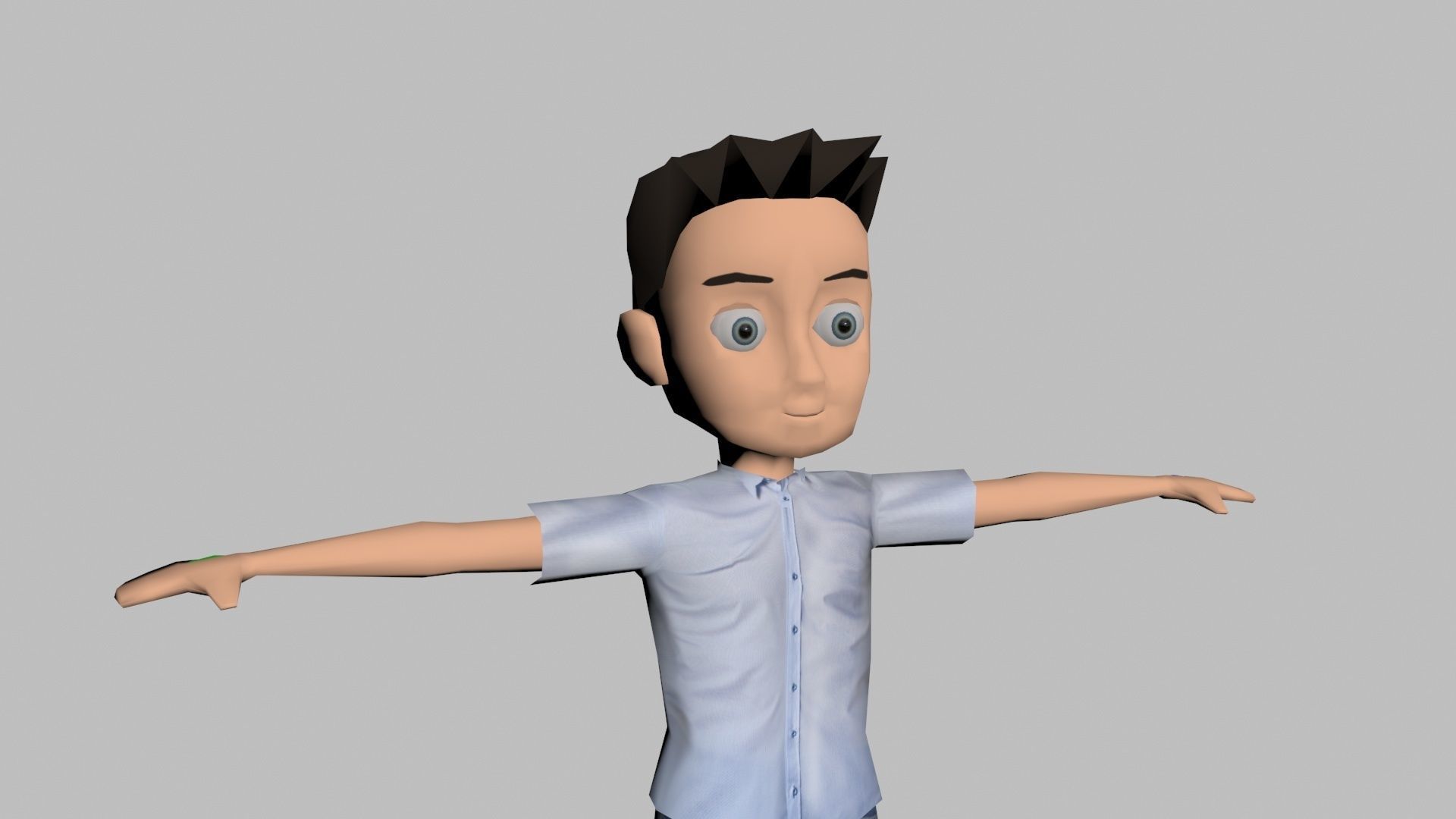 lowpoly cartoon character gameready and animations Free low-poly 3D model_4