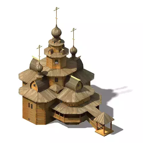 Different dimension - building - wooden house 01