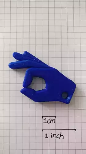Circle Game keychain Okay Sign 3D print model