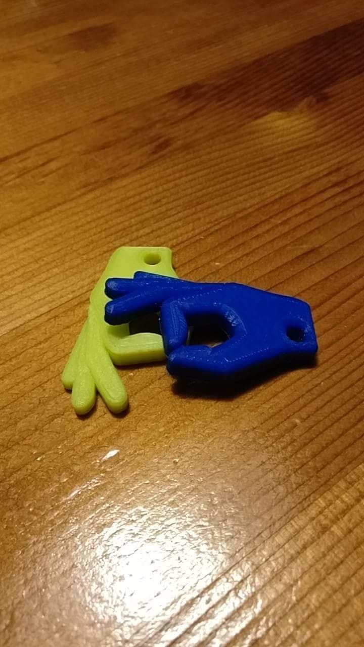 Circle Game keychain Okay Sign 3D print model_1