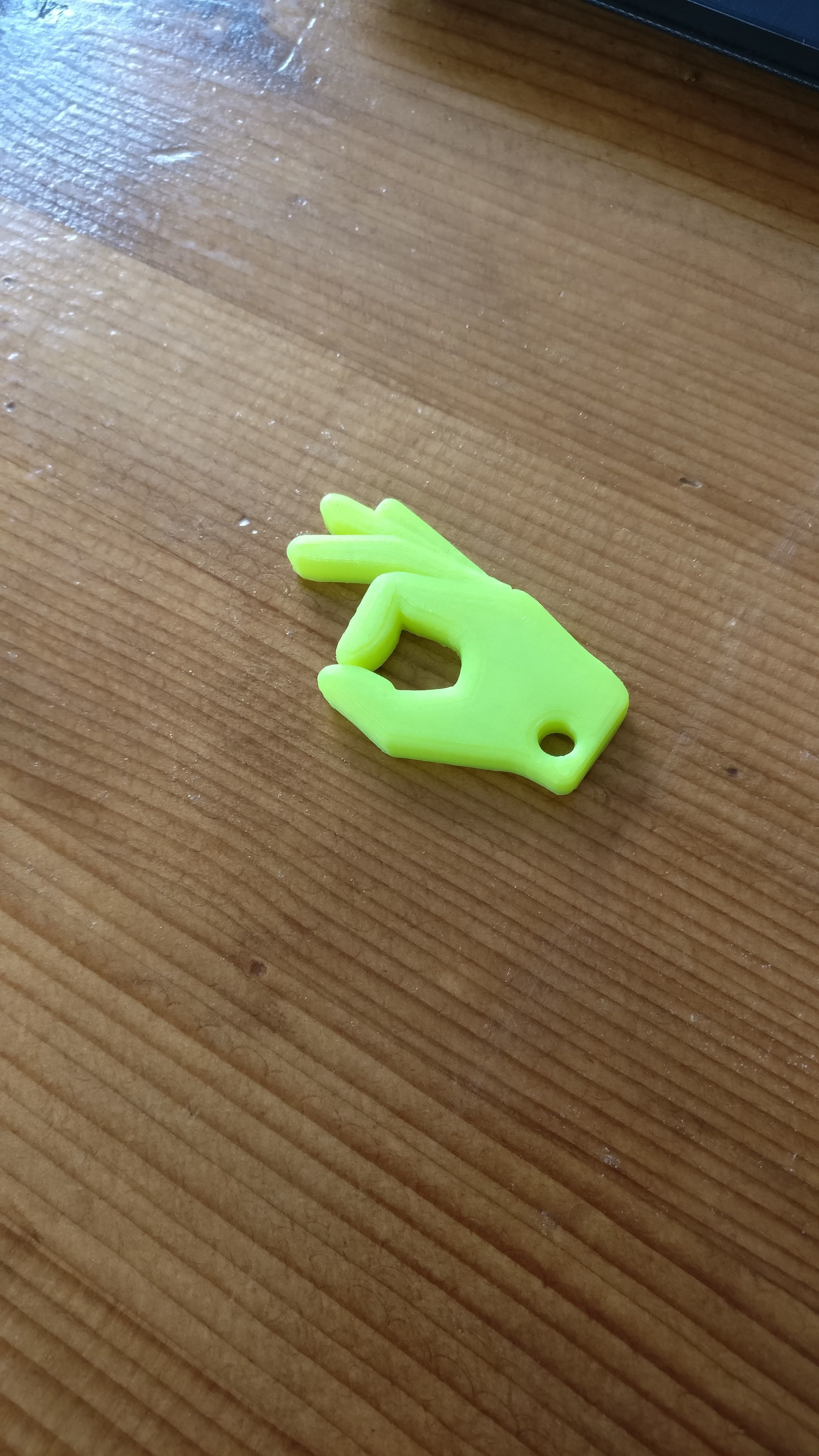 Circle Game keychain Okay Sign 3D print model_2