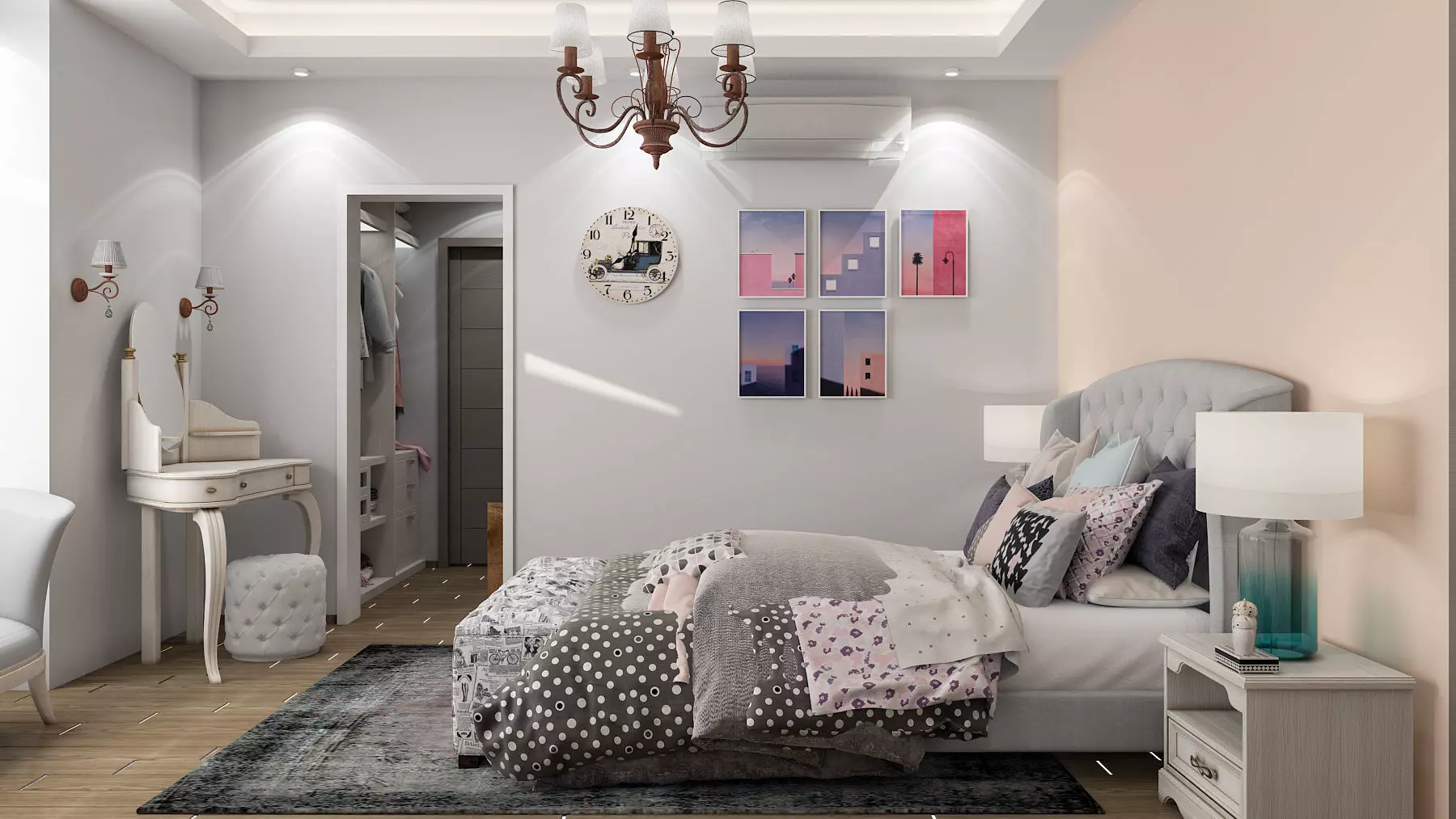Master Bedroom Full interior scene 3D model