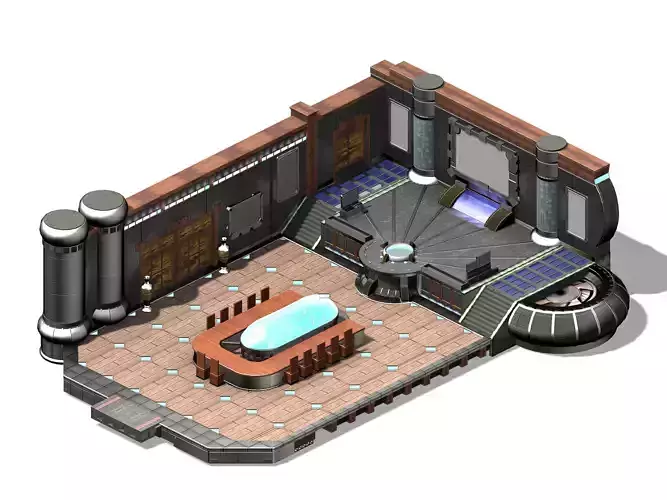 Different dimension world - city hall interior