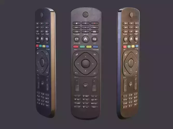 Dirty TV Remote Control PBR 3D model