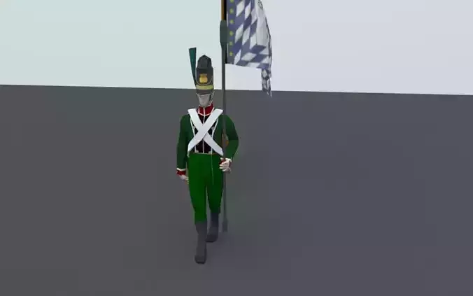 BAVARIA 1806 Artillery regiment LOW POLY