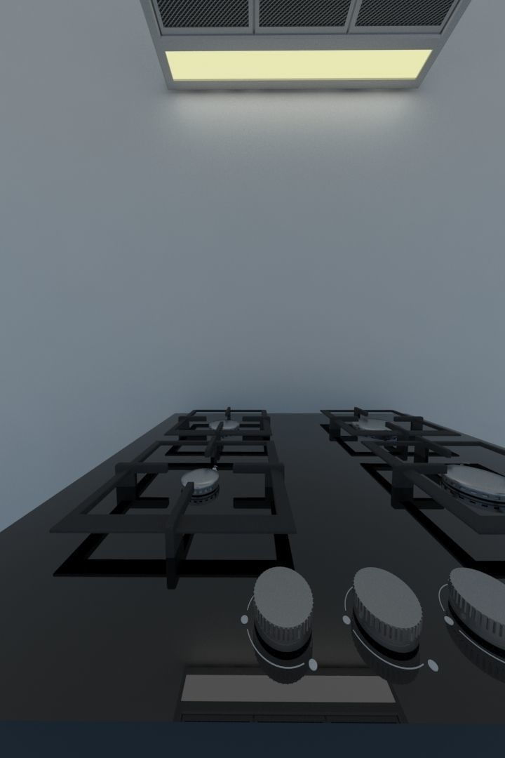 Kitchen cooker Free low-poly 3D model_1