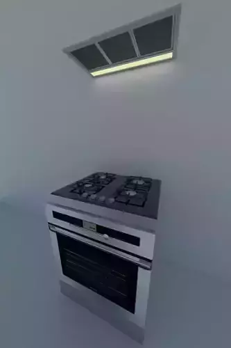 Kitchen cooker Free low-poly 3D model