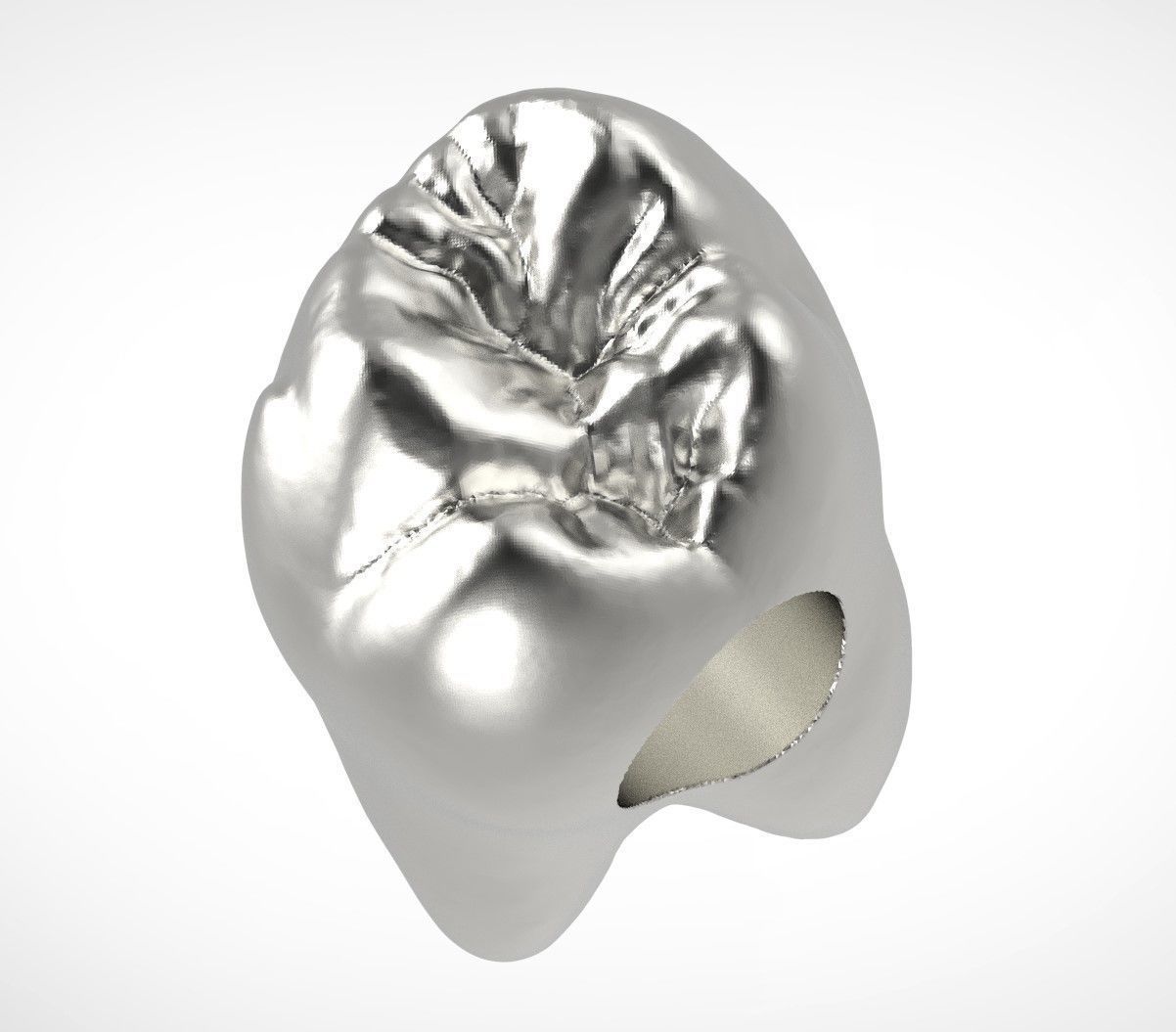 Pandora tooth charm 3D model_2