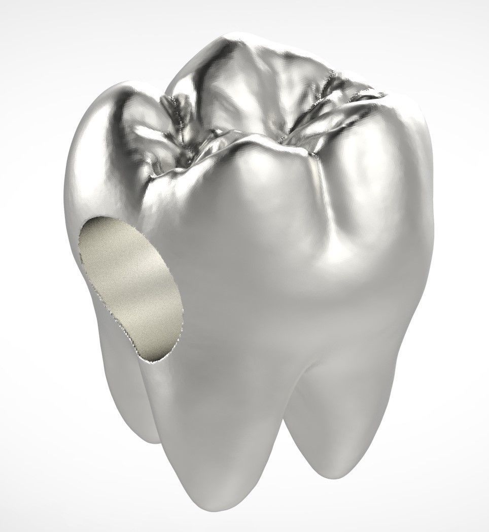 Pandora tooth charm 3D model_1