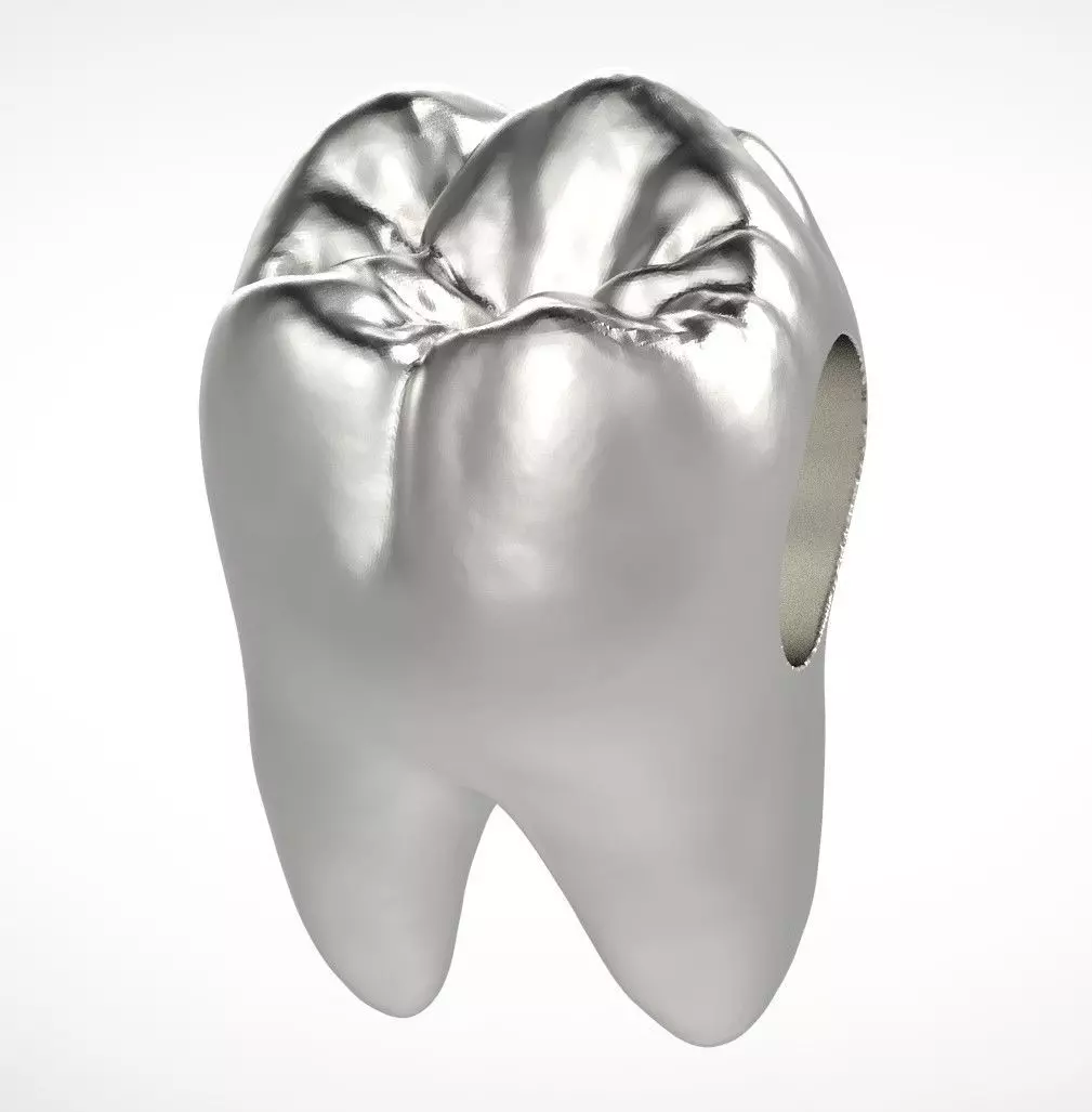 Pandora tooth charm 3D model_0
