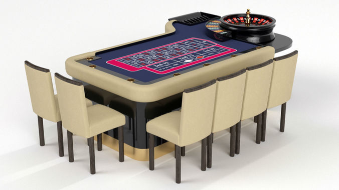 ROULETTE GAMING TABLE Low-poly 3D model