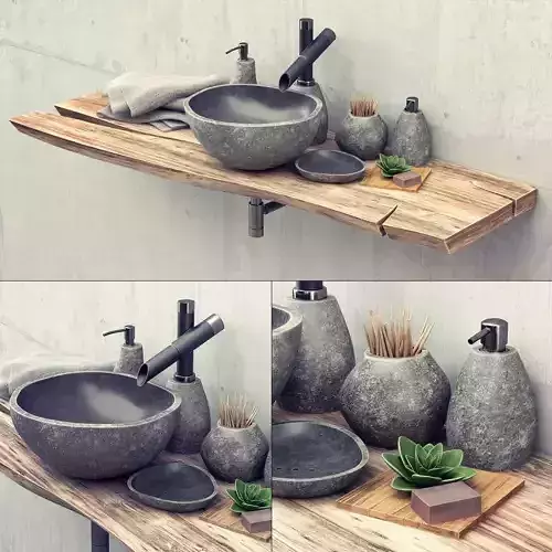 Stone washbasin 3D model