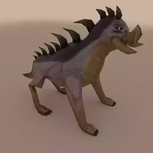 Creature dog with spikes