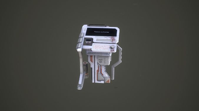 Sci-Fi Console Low-poly 3D model