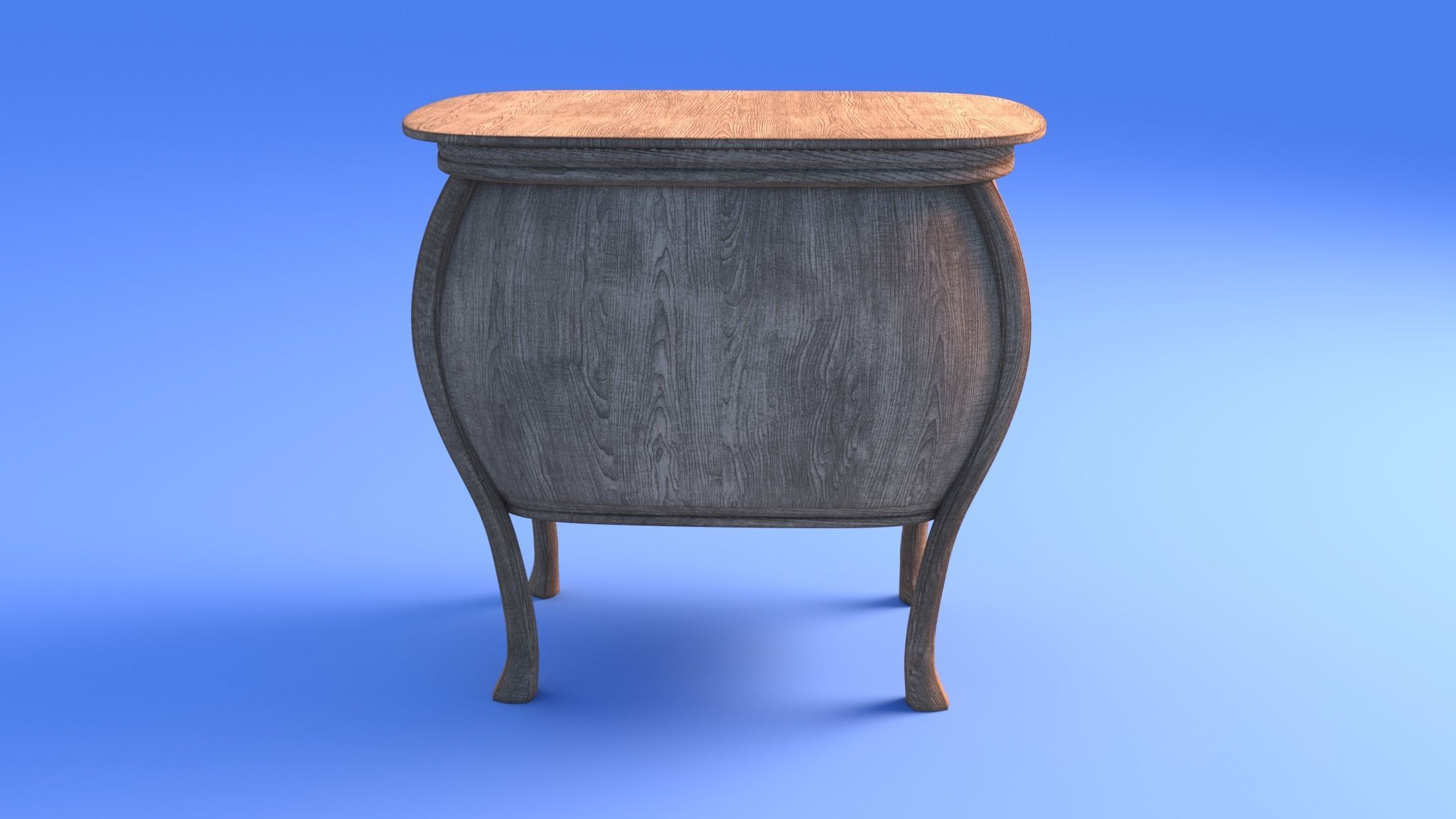 Art Nouveau Dresser - rigged Low-poly 3D model_5