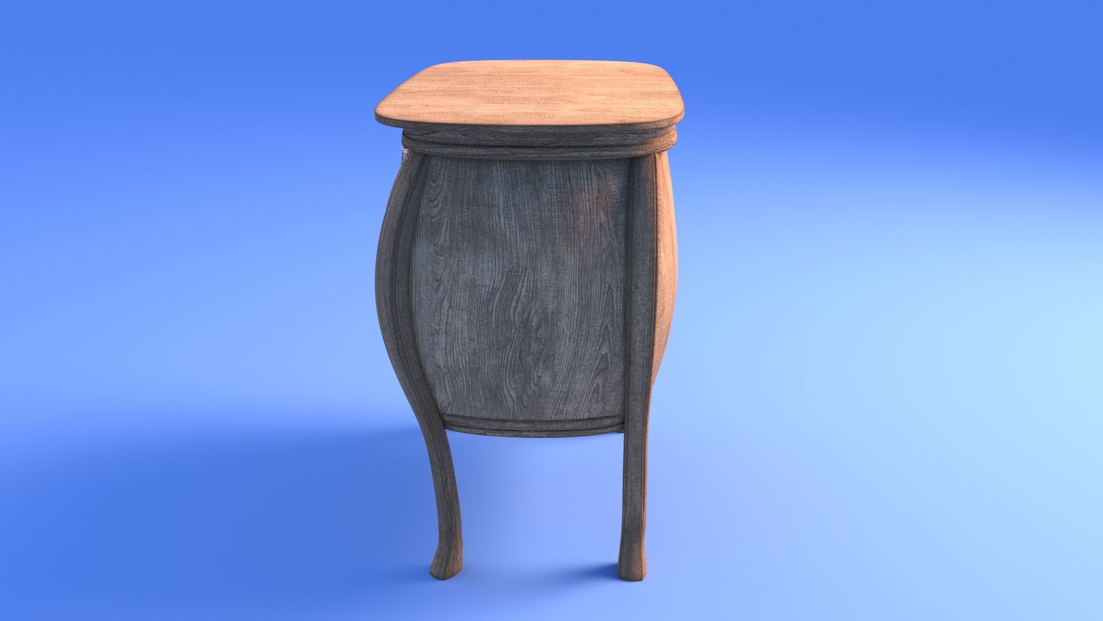 Art Nouveau Dresser - rigged Low-poly 3D model_3