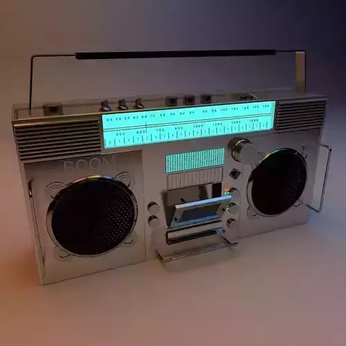 boombox retro 3D model