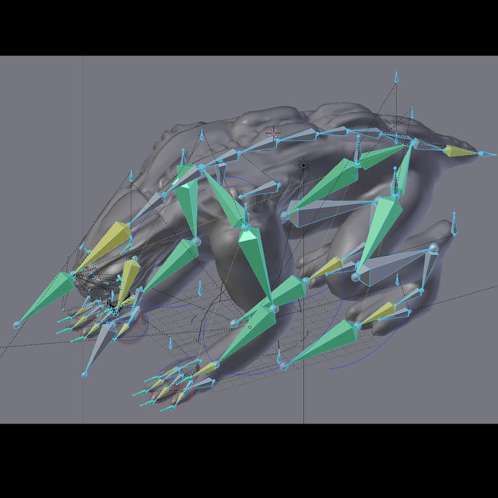 Sculpting, rigging and animate in Blender Time Lapse Video