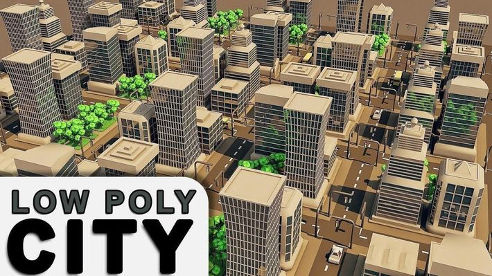 City | Low Poly | Cinema 4D Tutorial