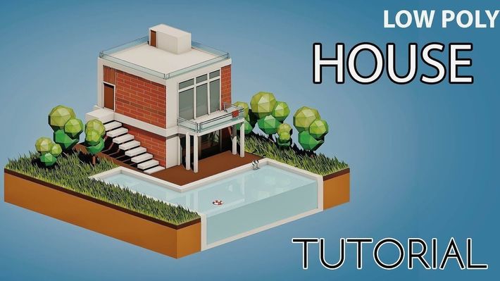 Low Poly House | Cinema 4D Tutorial