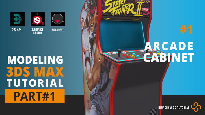 3dsMax | Modeling_UnwrapUv and_Texturing Arcade Cabinet - Part 1