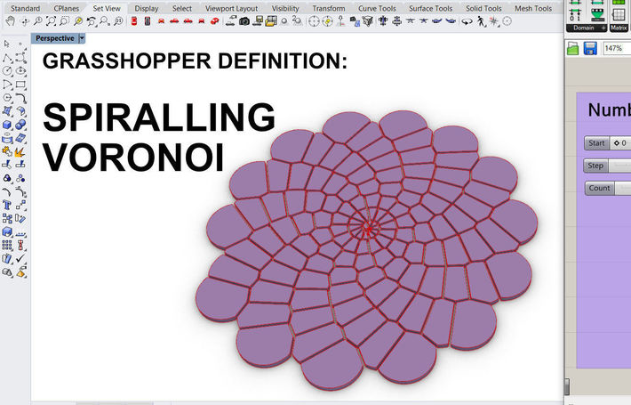 Free Grasshopper 3D Definition - Spiralling Voronoi
