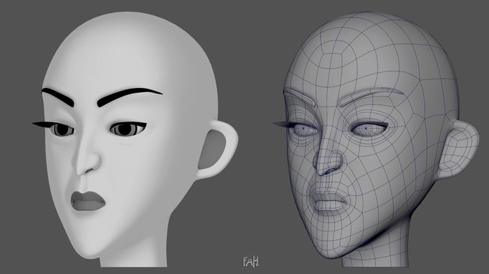 Head Model Rptator Timelapse : Head modeling