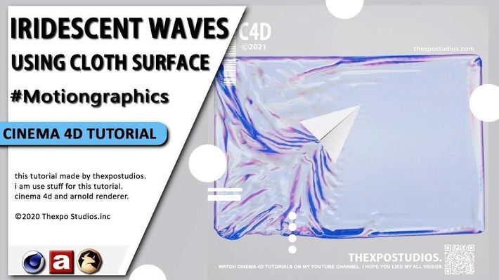 Iridescent Waves Using Cloth Surface | Cinema 4D Tutorial