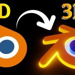 How to make 3D logo from 2D image? | Blender Tutorial