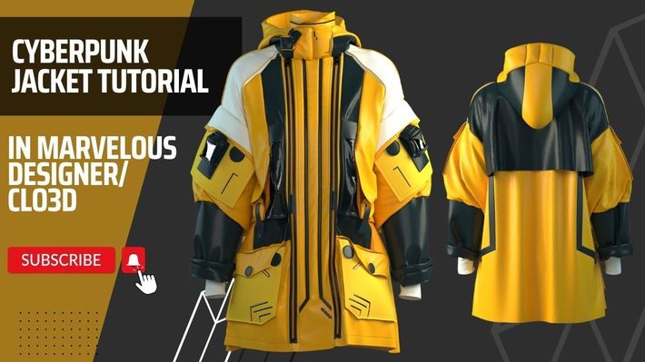 Marvelous Designer / Clo3d Tutorial of tech wear with narrative