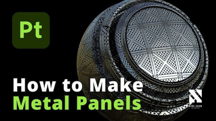 Pain Metal Tutorial How to make Metal Panels | Substance Painter Tutorial