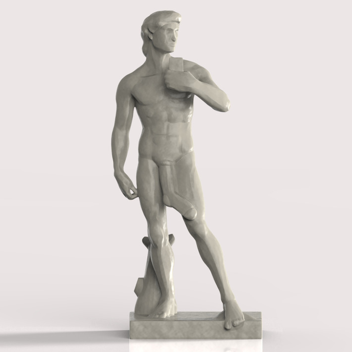 3D Printed Michelangelo's David Supports Awareness Of Cancer Without Nudity 1