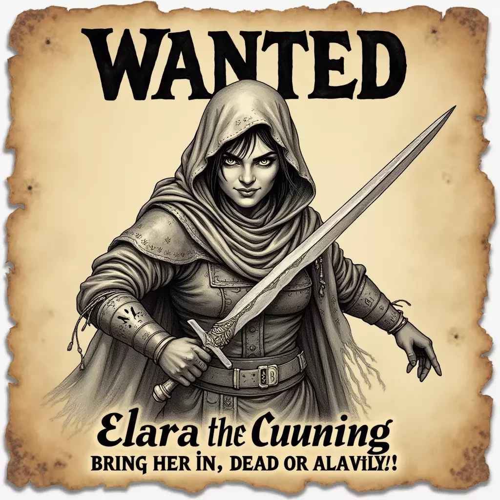 Generador de cartel de se busca de D&D con IA - cartel de se busca de D&D 1