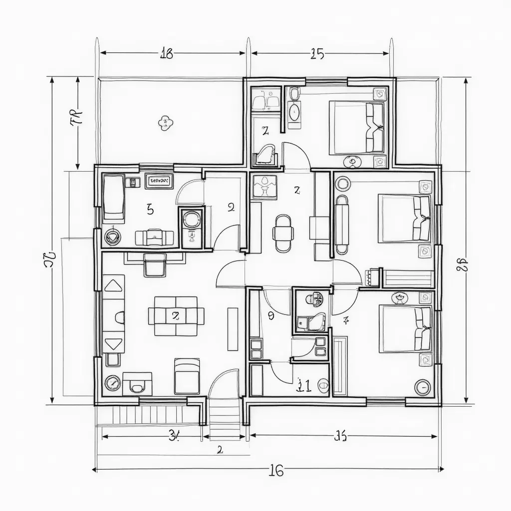 免费AI平面图生成器 - 平面图 4
