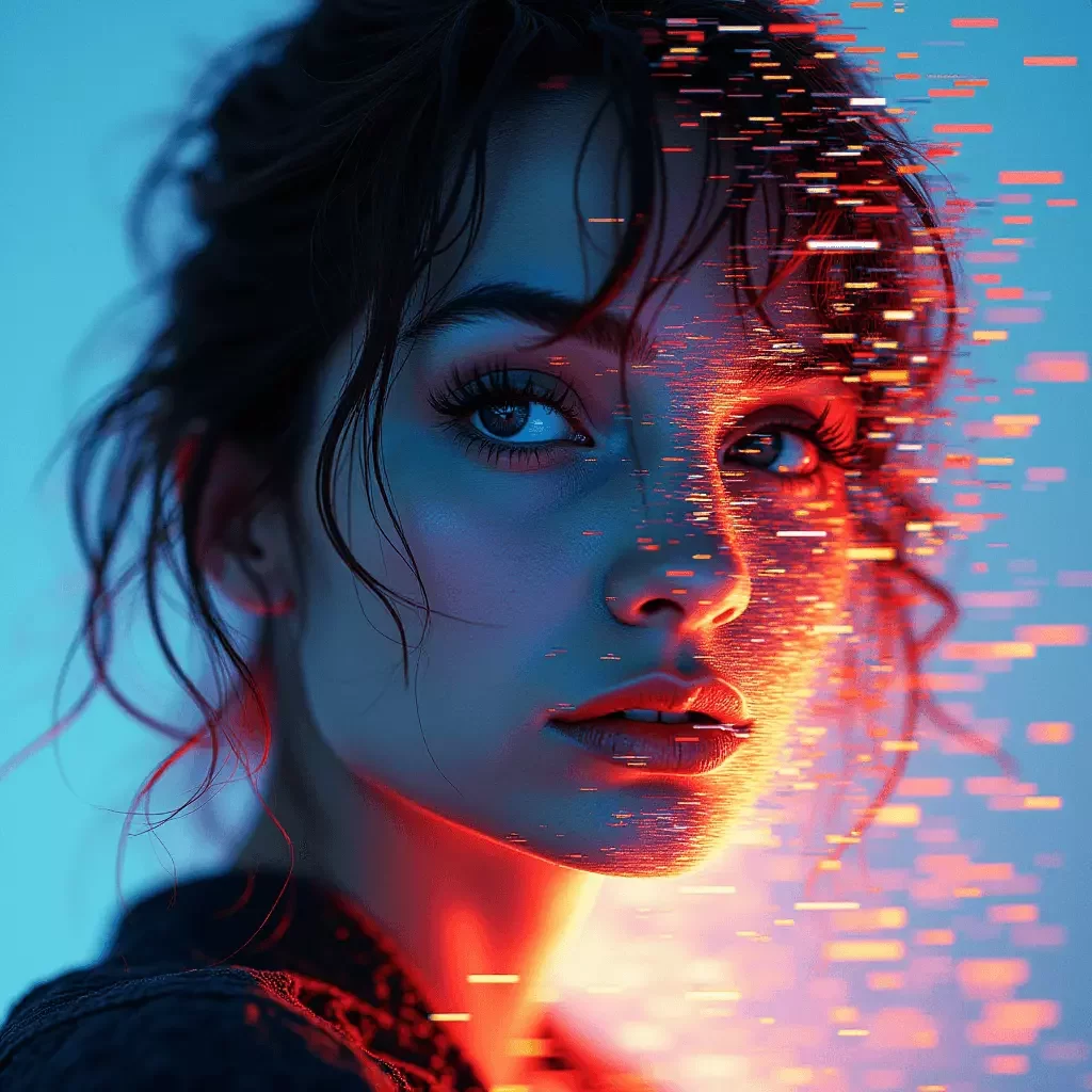 Kostenloser KI-Glitch-Art-Generator - Glitch-Art 1