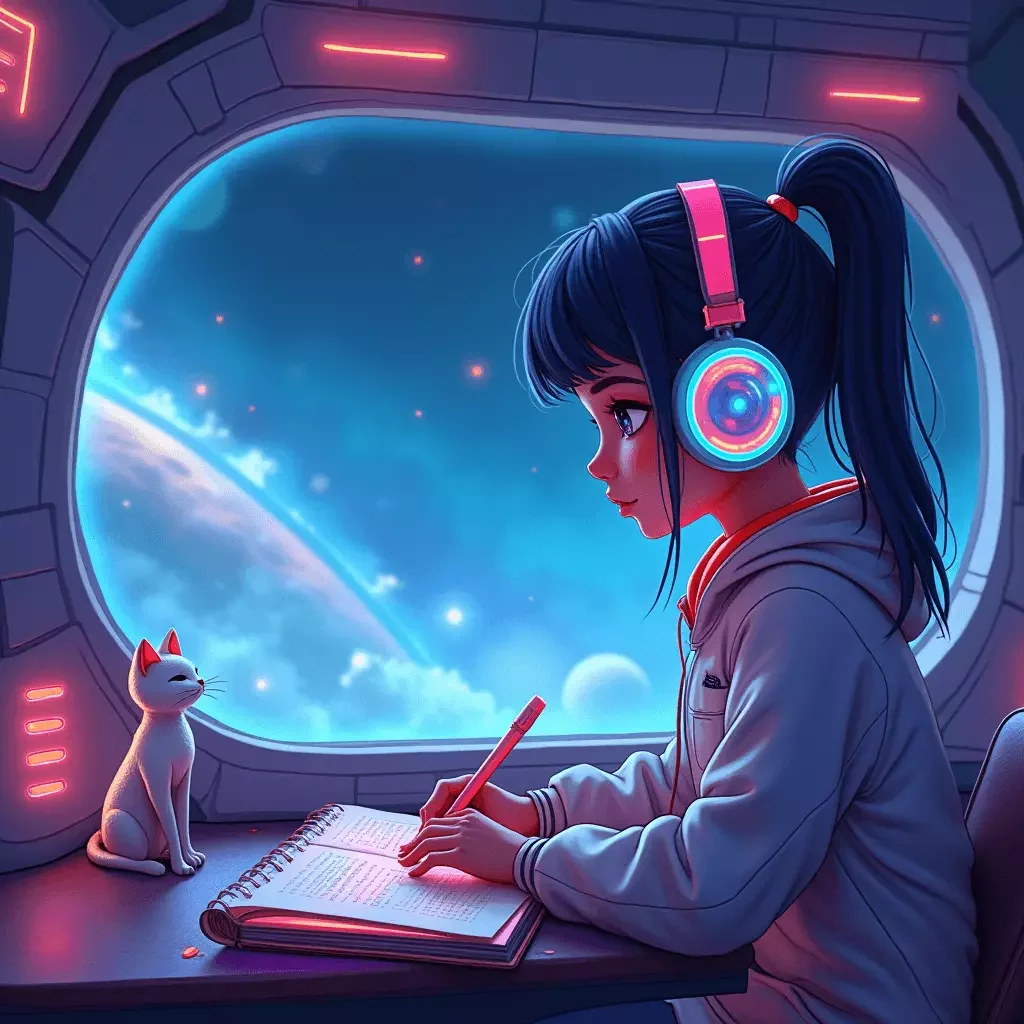 Générateur d'images Lofi girl par IA gratuit - Lofi girl 1