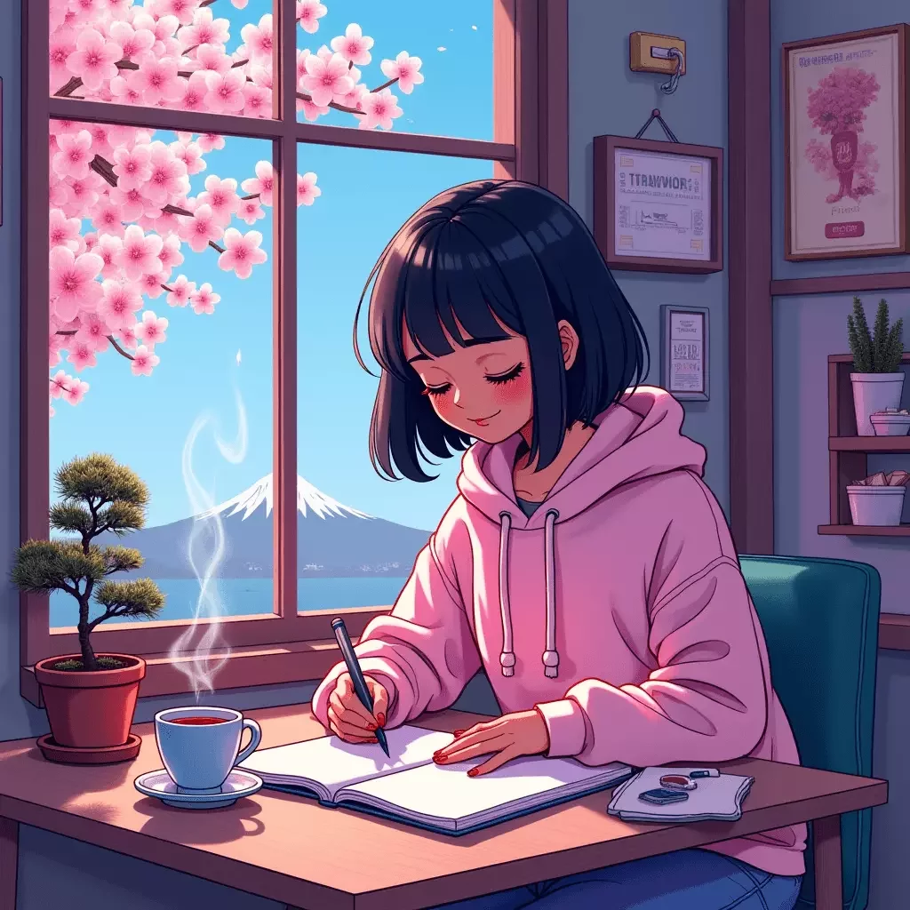 Générateur d'images Lofi girl par IA gratuit - Lofi girl 2