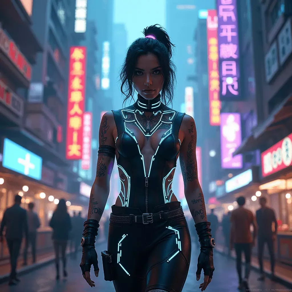 Kostenloser KI-Neonpunk-Generator - Neonpunk 1