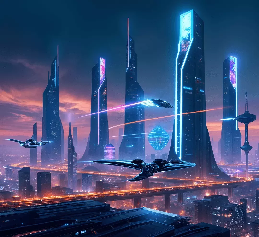 KI-futuristische Stadt-Generator - futuristische Stadt 4