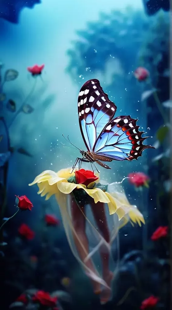 KI-Fotoeditor - img2img - Schmetterling