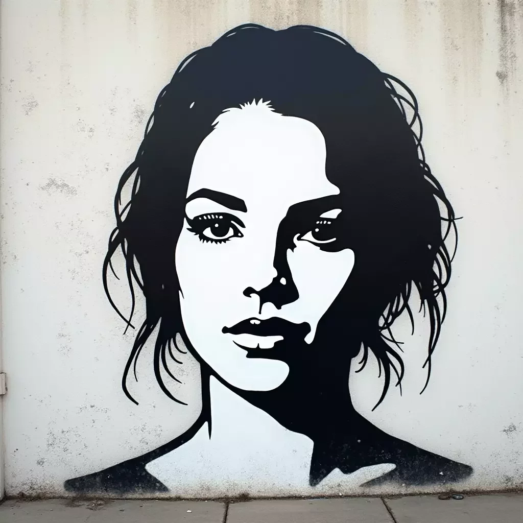 AI Stencil portrait Generator - Stencil portrait 1