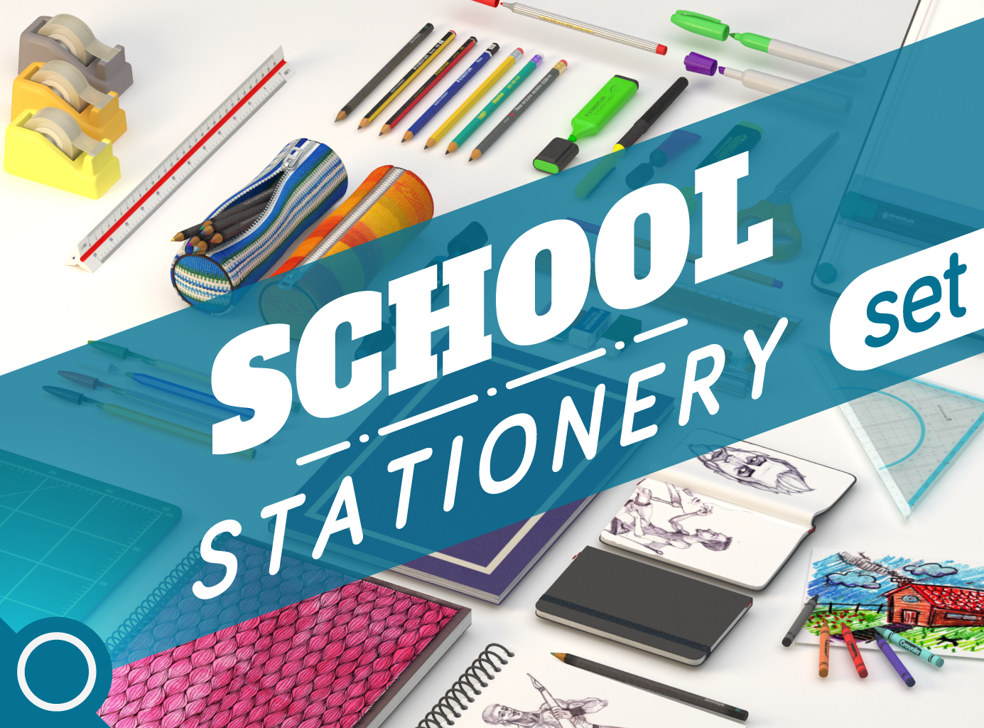 STATIONERY COLLECTION (33 Models) CGTrader